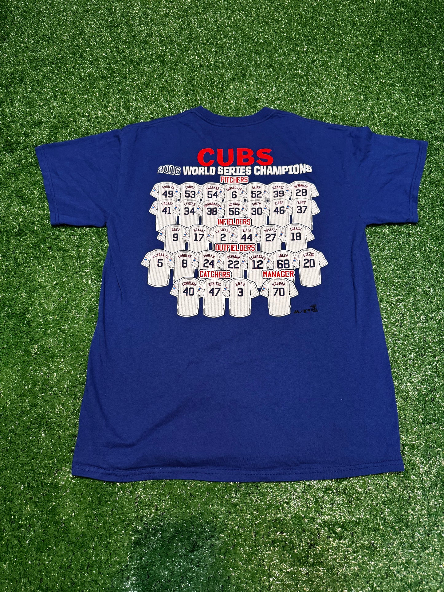 2016 Chicago Cubs World Series Championship T-Shirt Size L