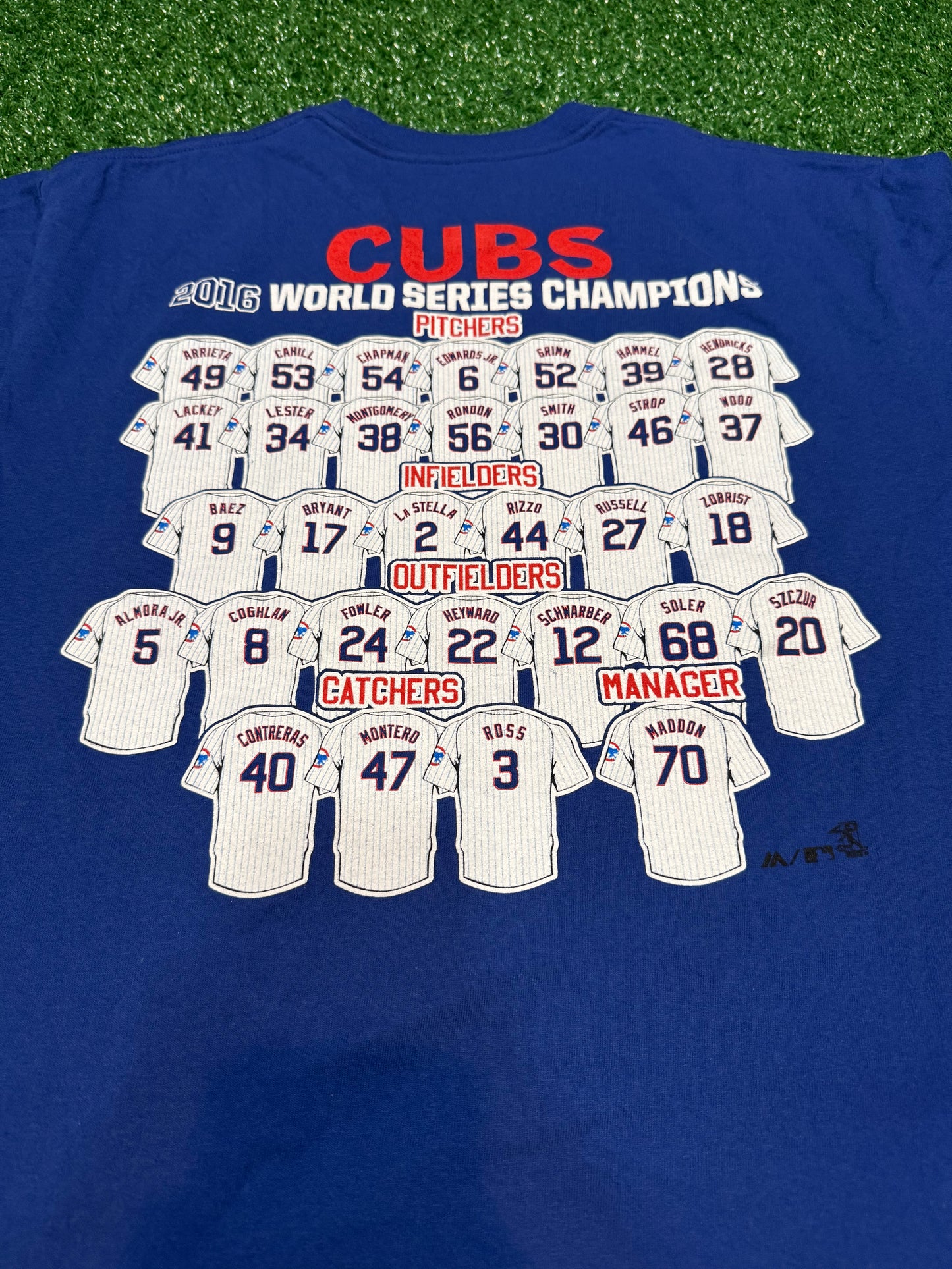 2016 Chicago Cubs World Series Championship T-Shirt Size L