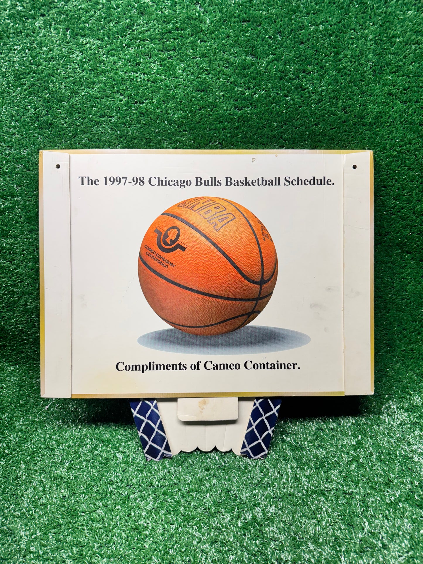 1997-98 Chicago Bulls World Championship Schedule With Pull Down Feature