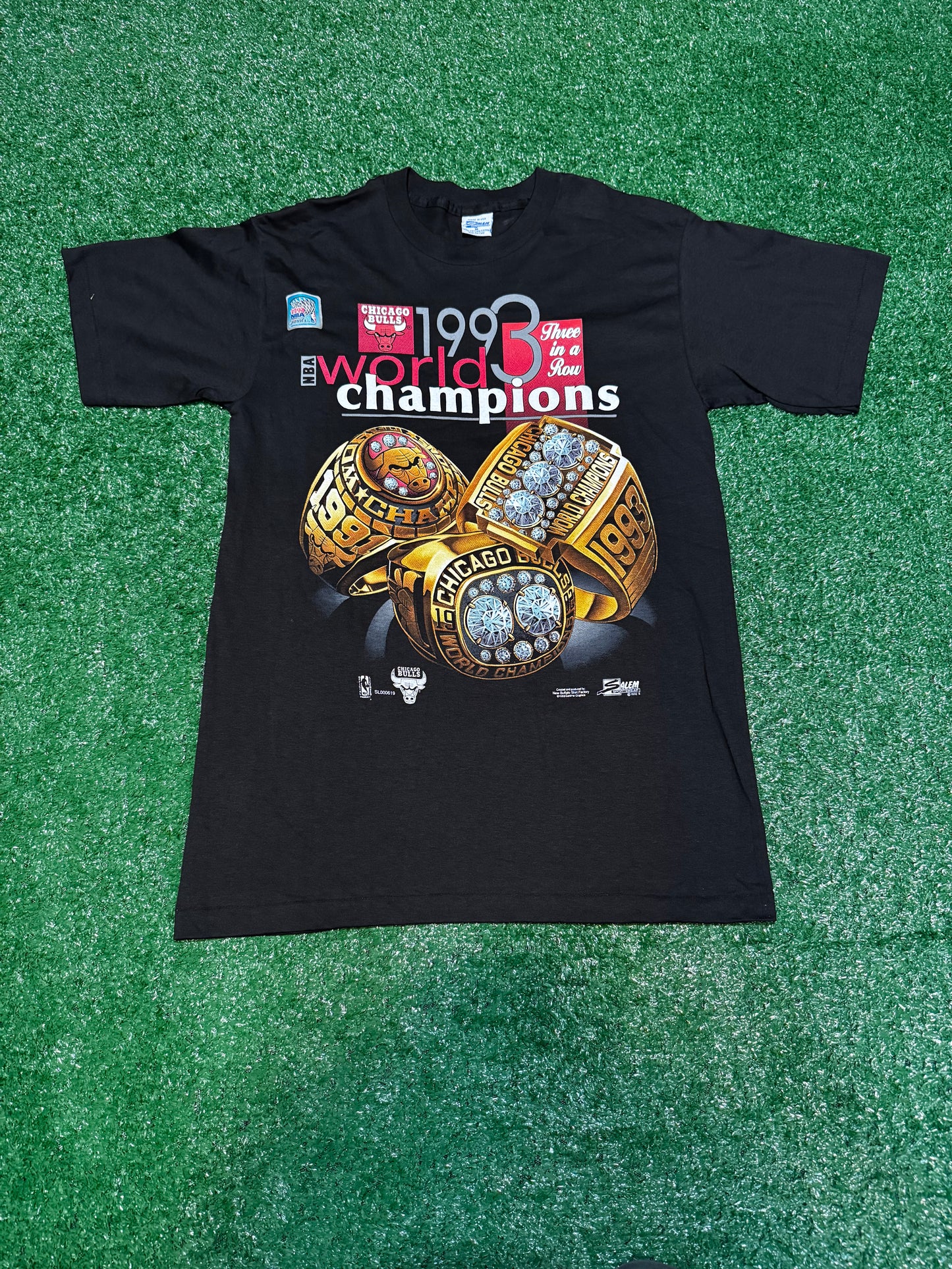 1993 Chicago Bulls Championship T-Shirt Size M Brand New