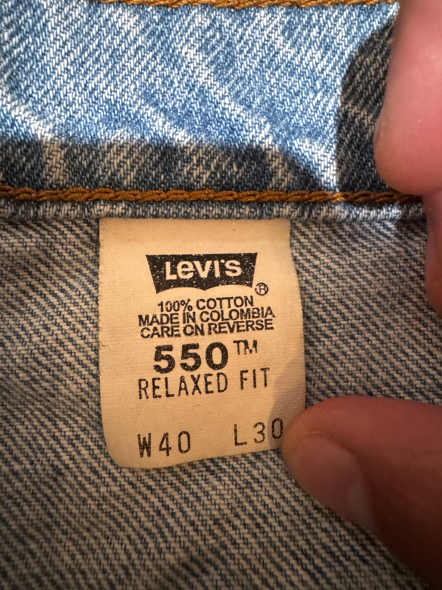 1997 Mens Levis Jeans 550 Size 40X30
