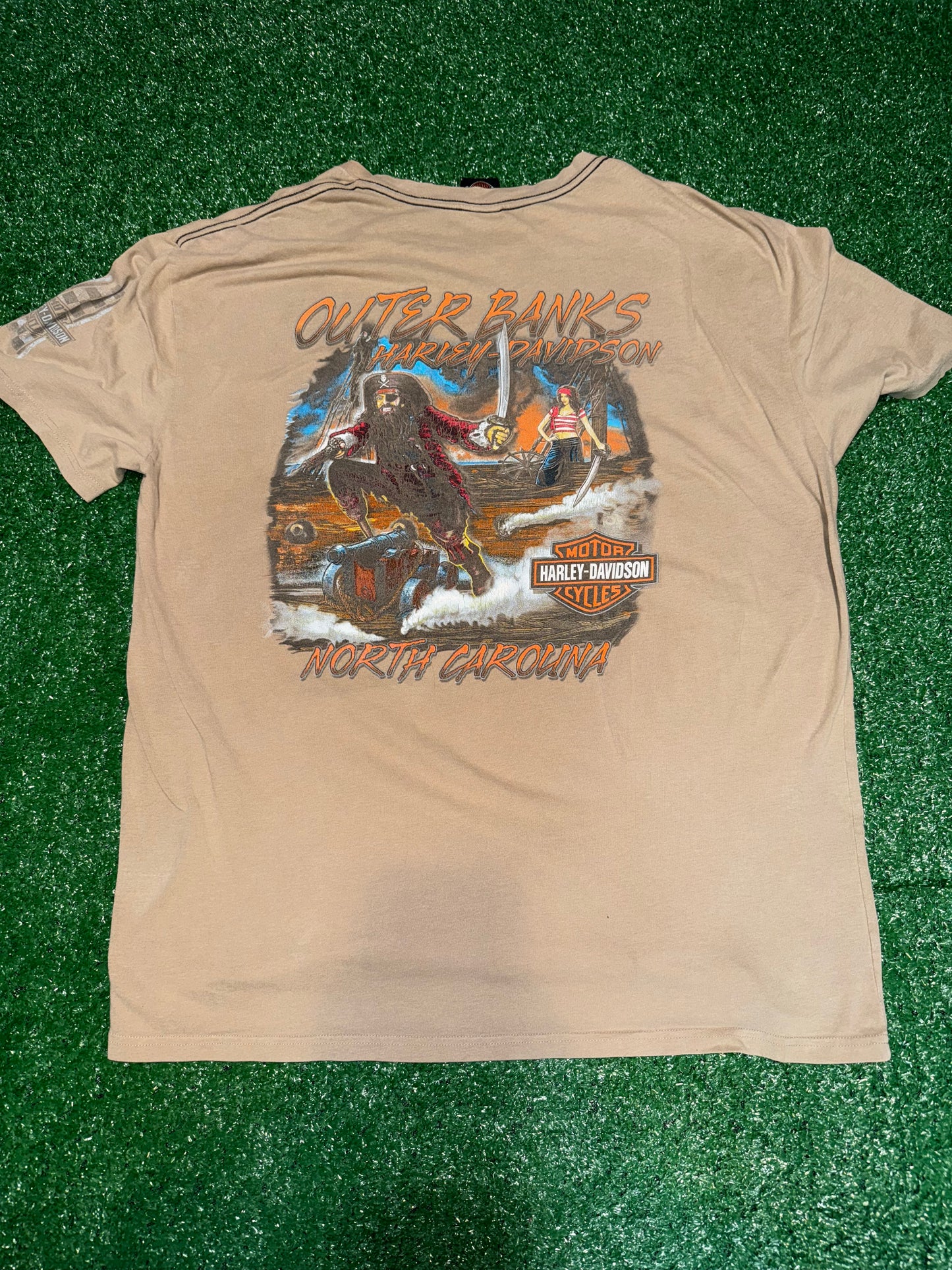 Early 2000's Harley Davidson Outer Banks T-Shirt Size XXL