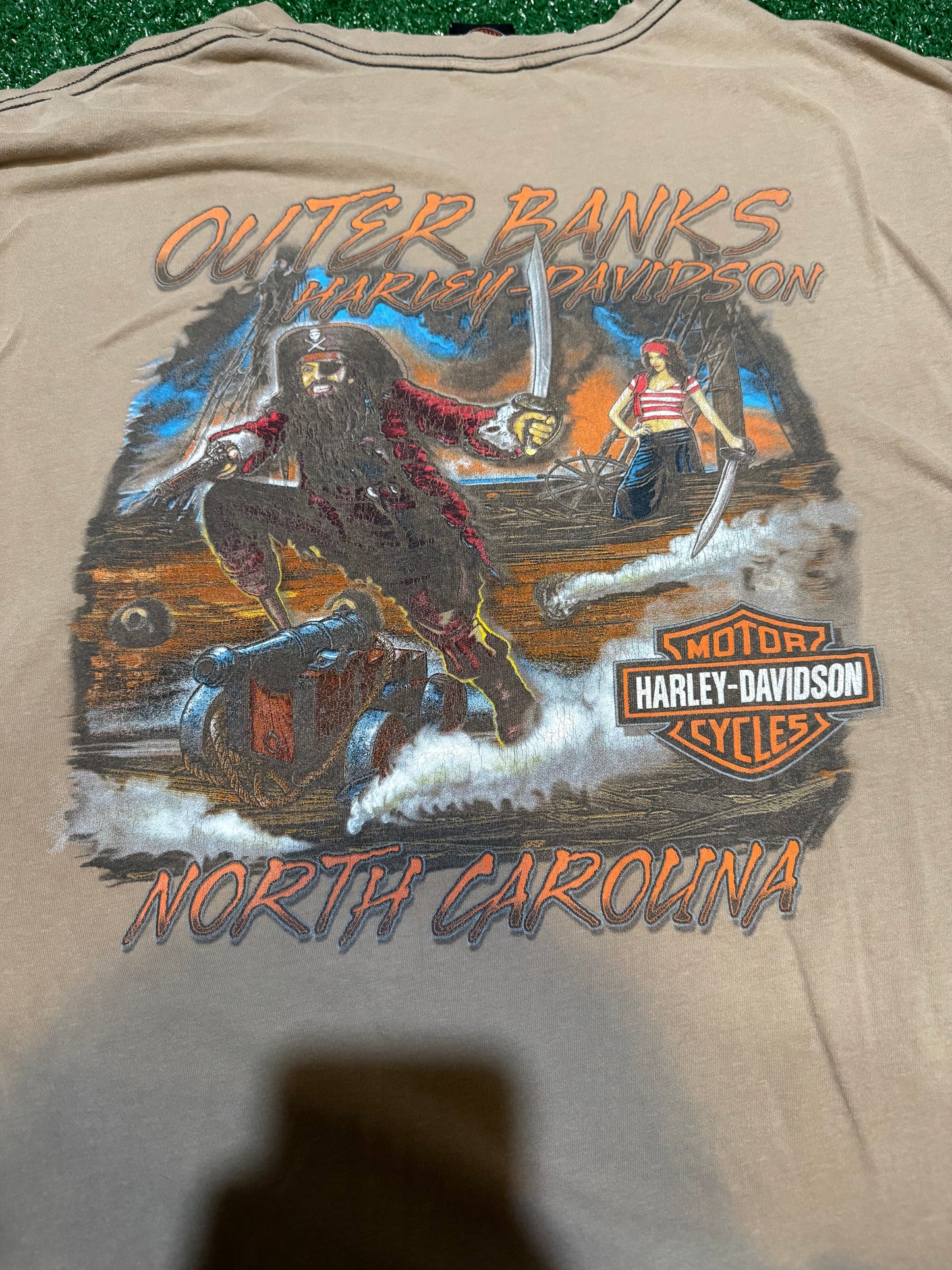 Early 2000's Harley Davidson Outer Banks T-Shirt Size XXL