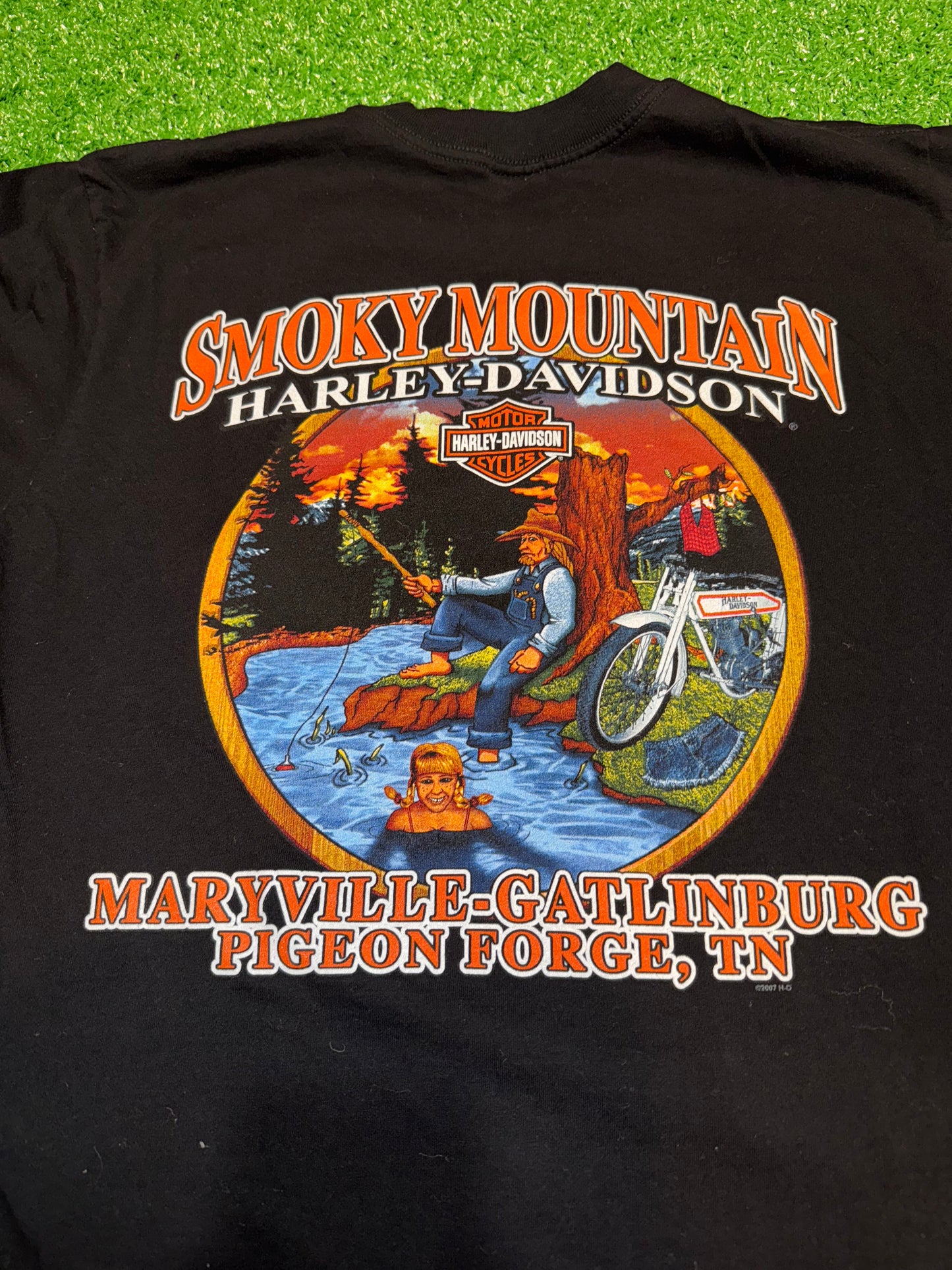 Vintage Harley Davidson Smoky Mountains Tennessee T-Shirt Size L