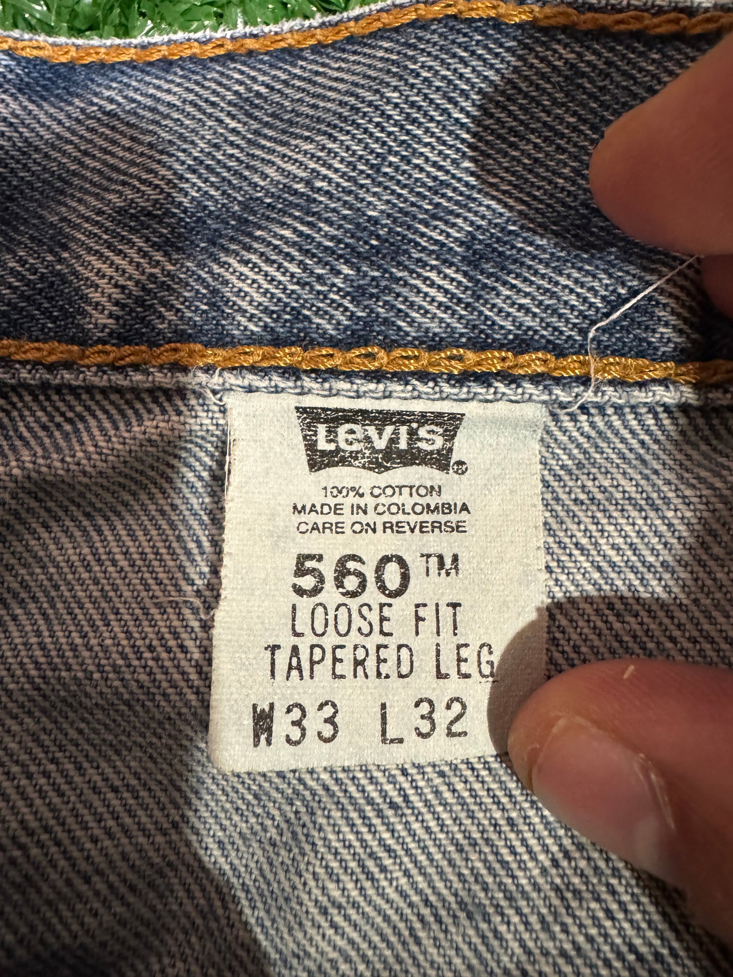 Vintage Mens Levis 560 Jeans Size 33X32 Lighter Wash