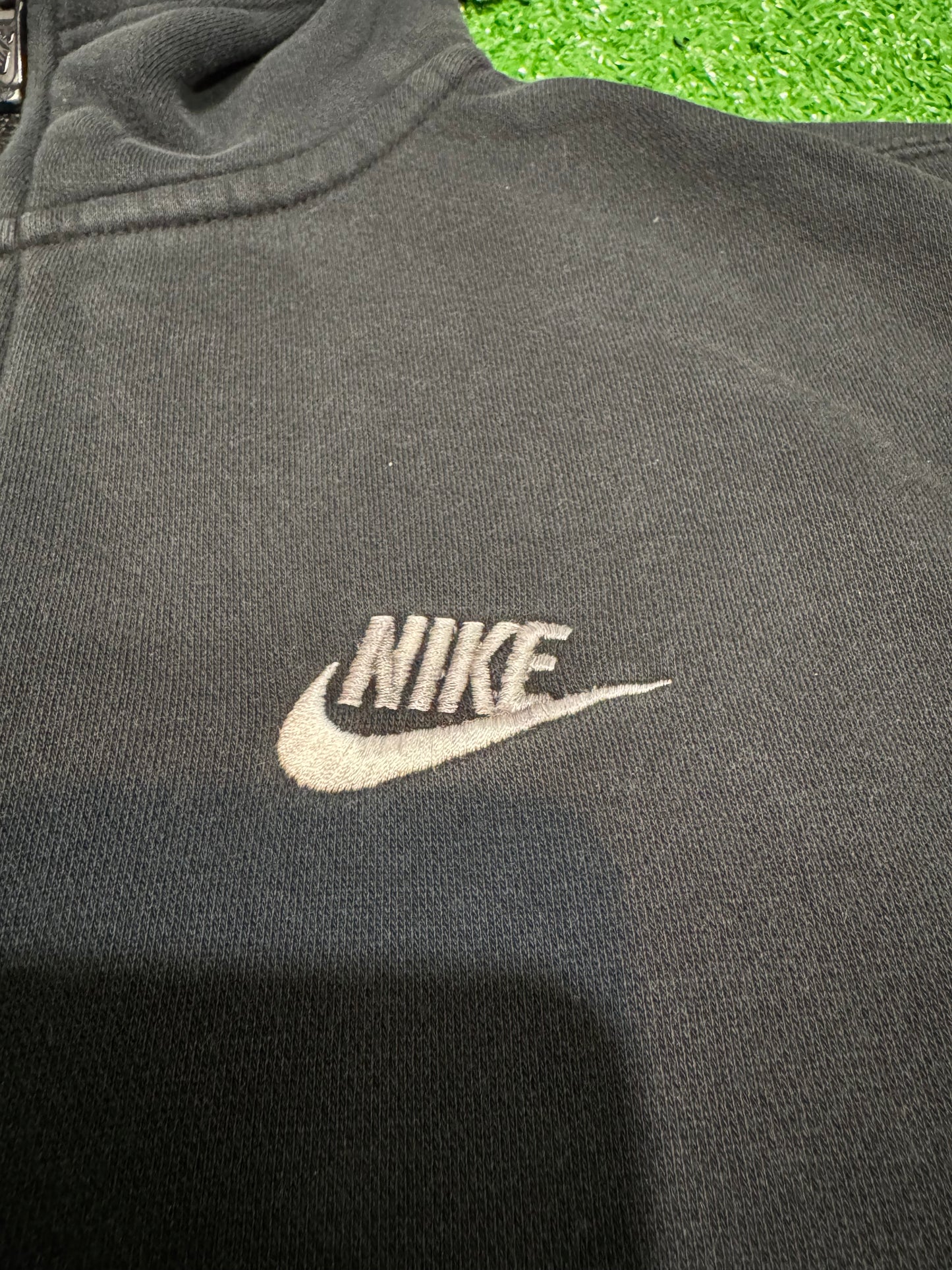 1990s/Early 2000s Black Nike Zip-Up Hoodie Size M