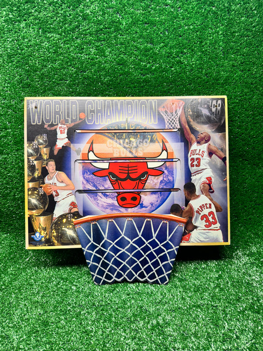 1997-98 Chicago Bulls World Championship Schedule With Pull Down Feature