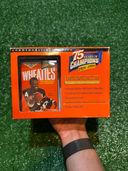 1999 Wheaties 24k Gold Signature Walter Payton Acrylic Collector's Item