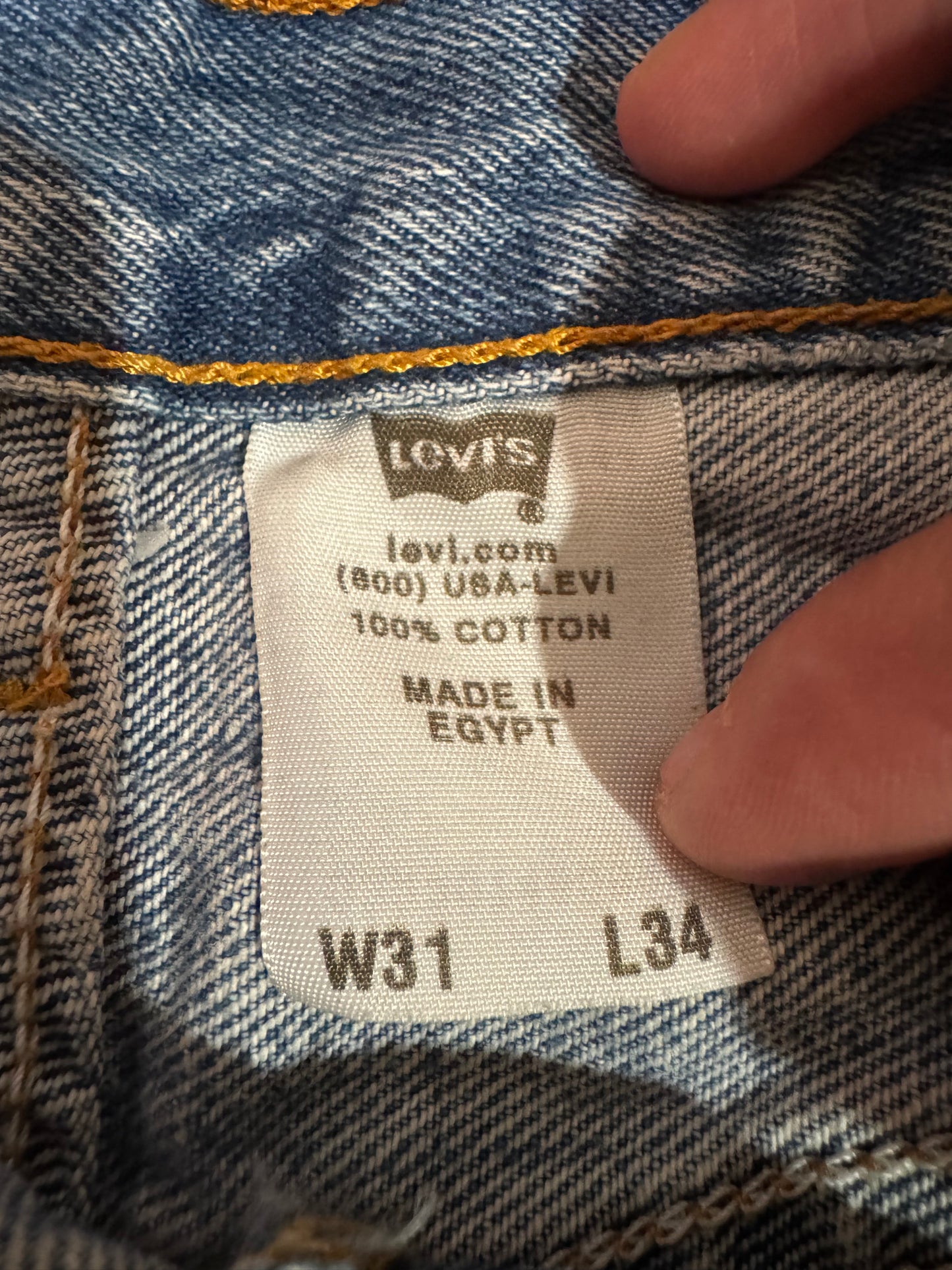 2006 Vintage Levis 501 Mens Jeans Size 31X34
