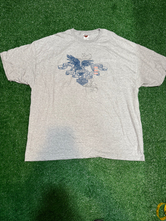 Brand New Early 2000s Princeton IL Harley T-Shirt Size XXXL